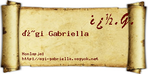 Ági Gabriella névjegykártya