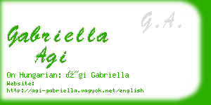 gabriella agi business card